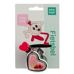 PexKids fietsbel Hartje chroom-roze