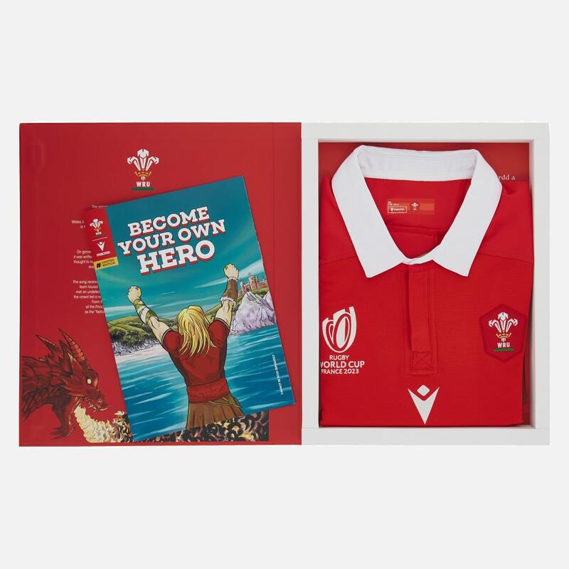 Set Maglia Da Collezione Galles Macron Rwc 2023