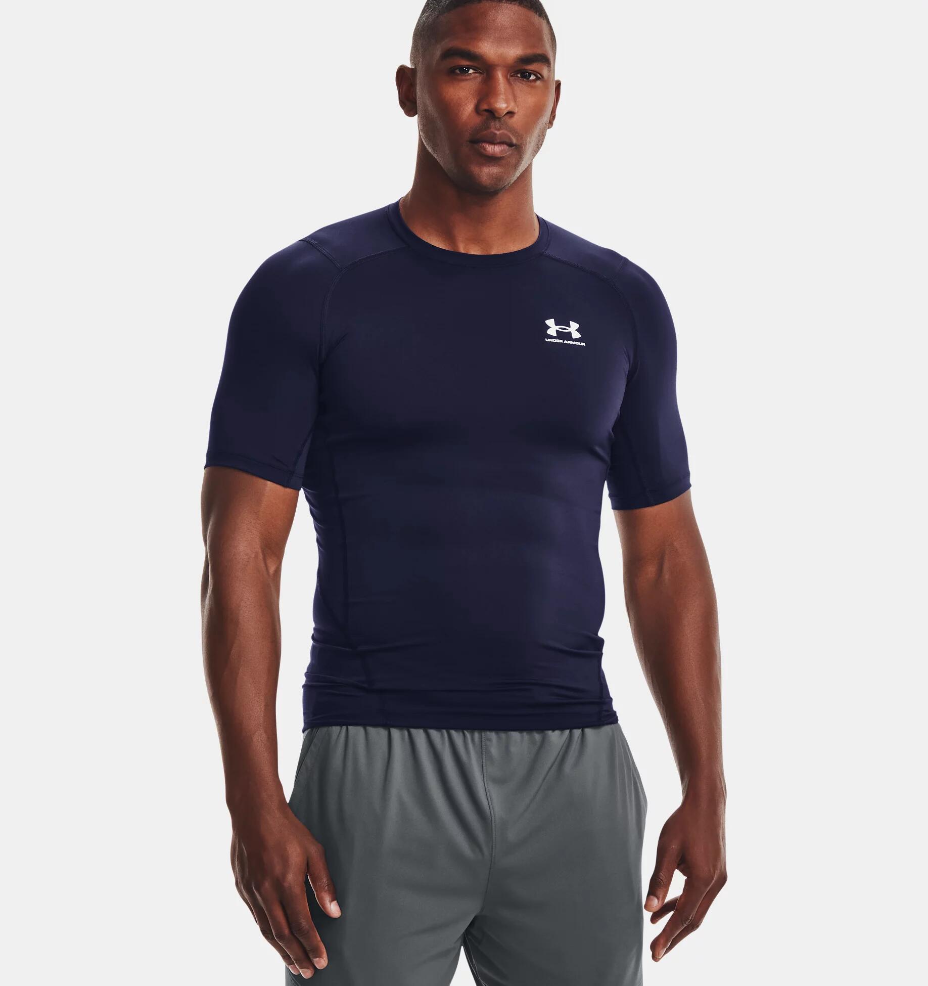 UNDER ARMOUR Under Armour Heatgear® Lycra T-shirt Marine Heren