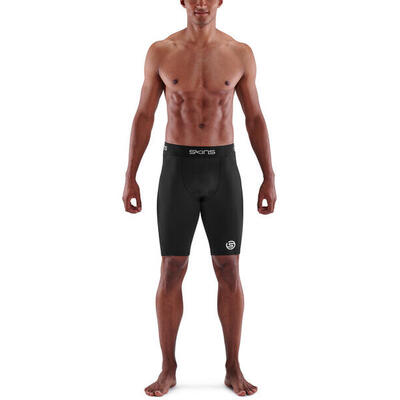Pantaloncini A Compressione Lunghi Skins Nero