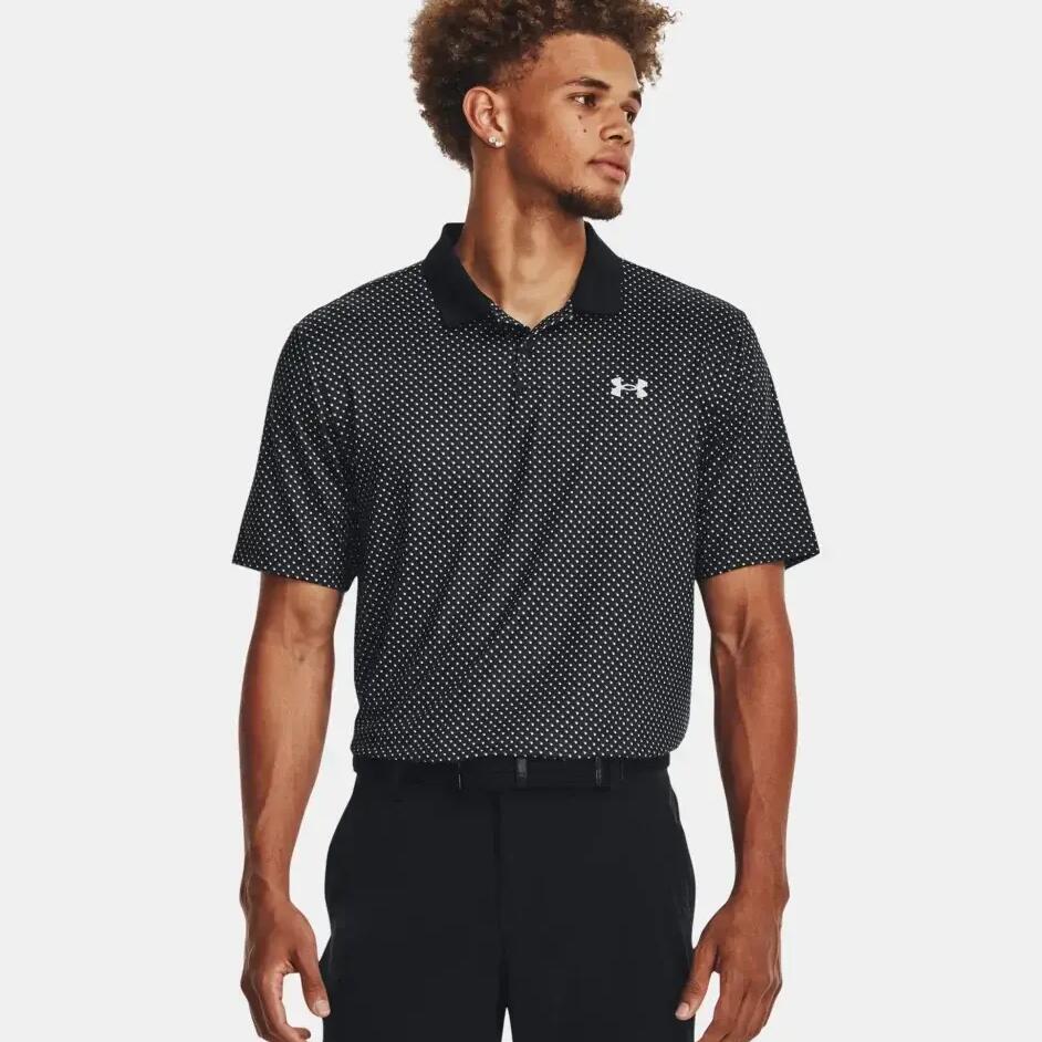 Under Armour Perf 3.0 Printed Polo Black/Halo Gray