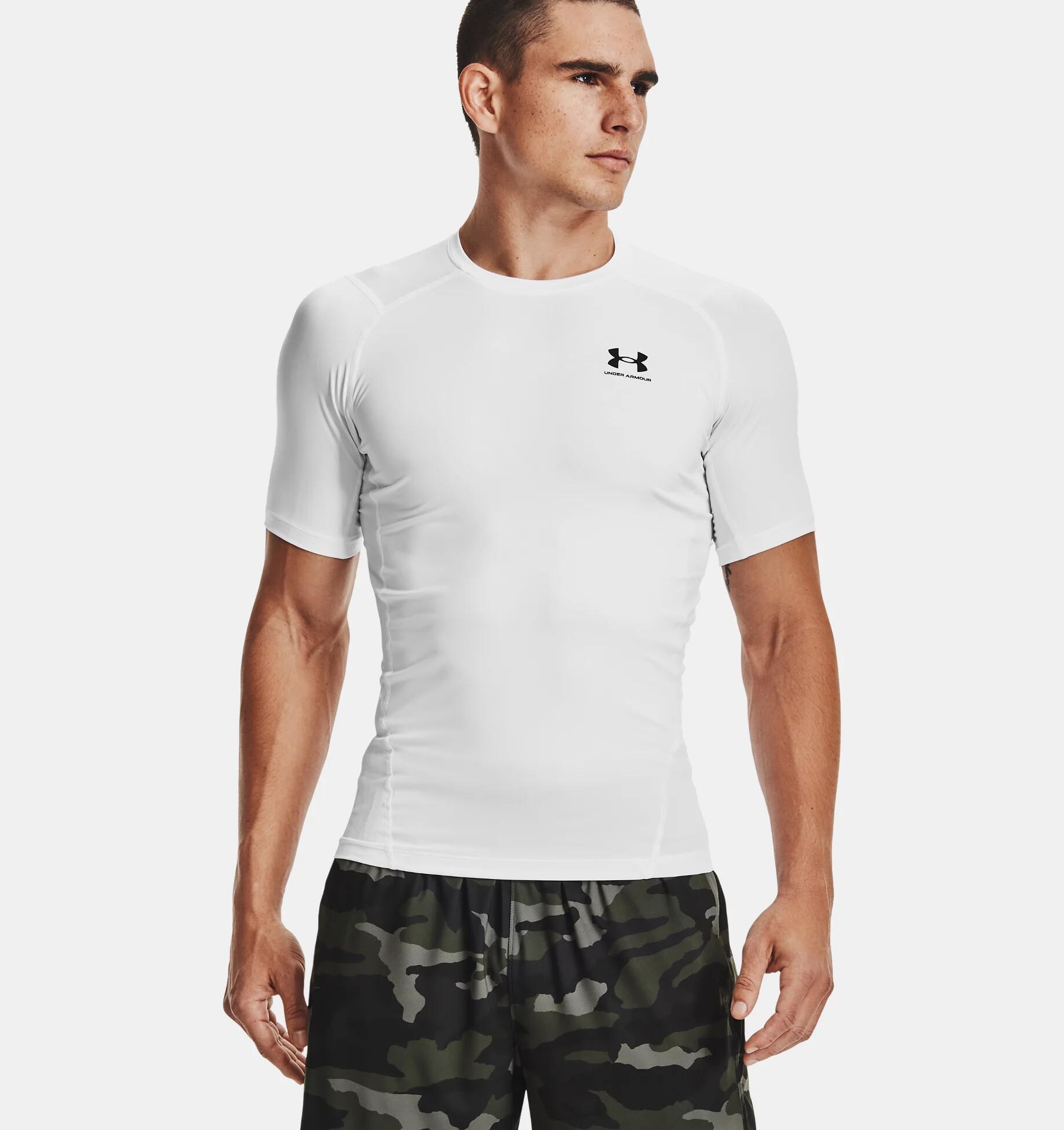 Under Armour Heatgear® Lycra T-shirt Wit Heren 1/6