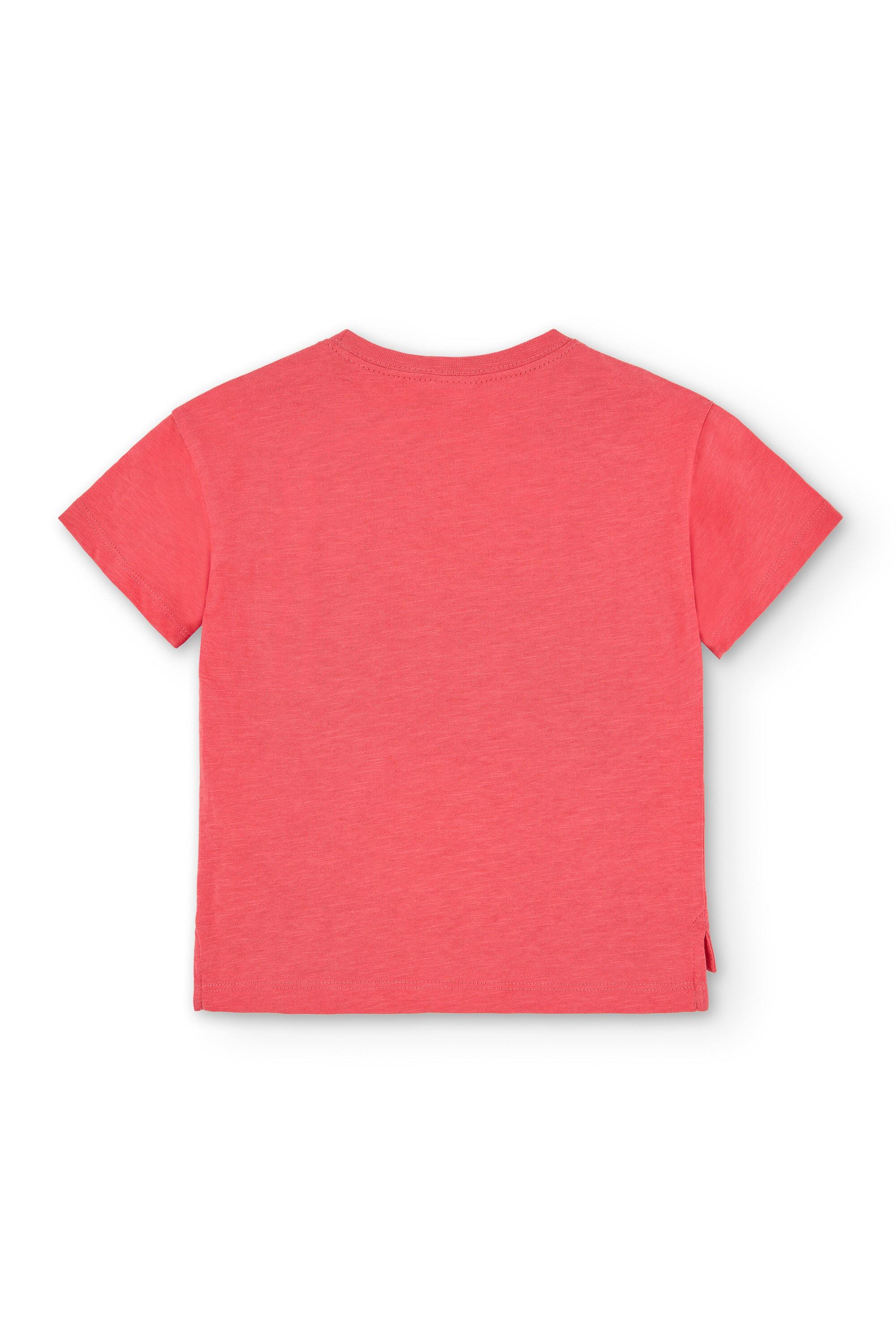 Camiseta infantil coral com bolso 4/4