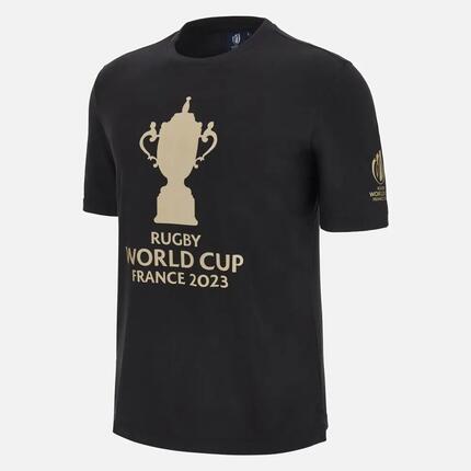 Macron Rwc Zwart T-shirt Wereldkampioenschap 2023 Voor Volwassenen