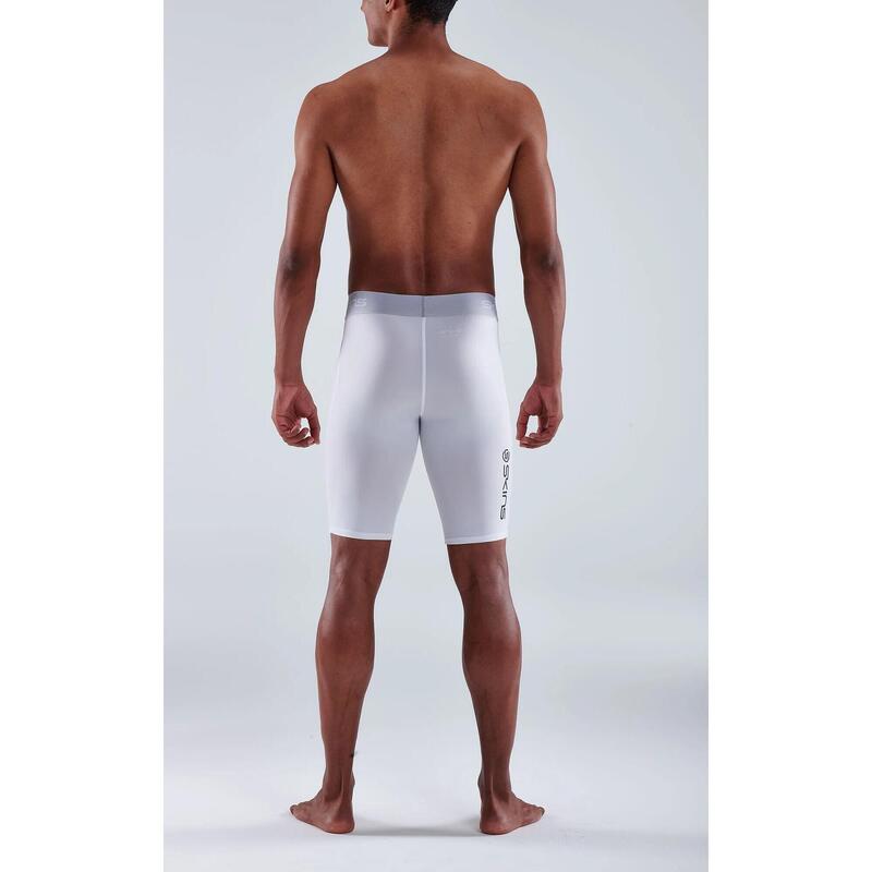 SHORT COMPRESSION LONG SKINS BLANC