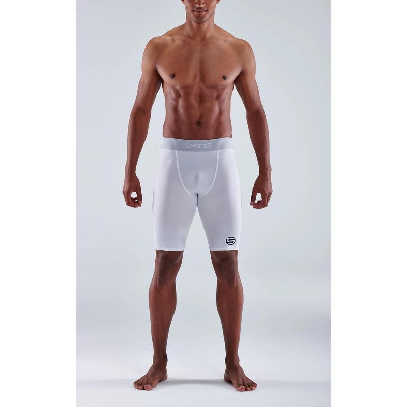 SHORT COMPRESSION LONG SKINS BLANC