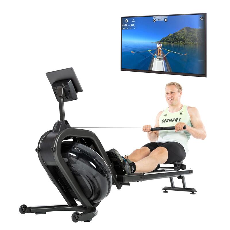 ANCHEER Máquina de Remo Plegable Casa, 12 Niveles de Resistencia, Pantalla  LCD, Remo Hidráulico, Pies Antideslizantes, Asiento Cómodo, MAX: 220Ibs  (Gris) : : Deportes y aire libre