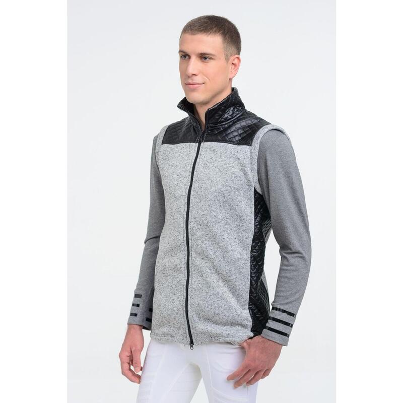 Férfi lovas Abderus mellény barna/szürke