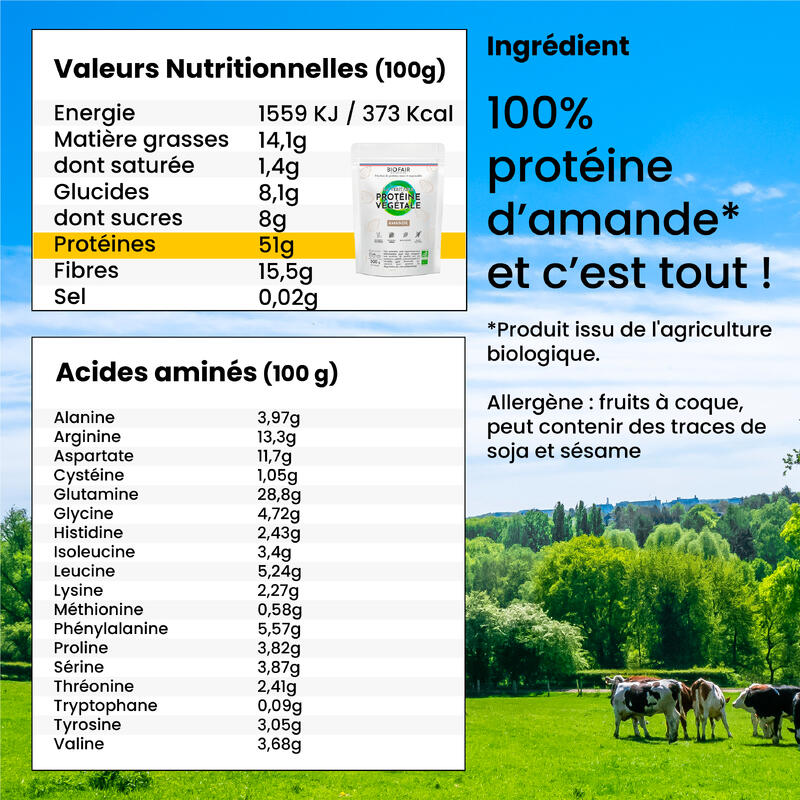 La véritable protéine végétale bio - Amande | 500g