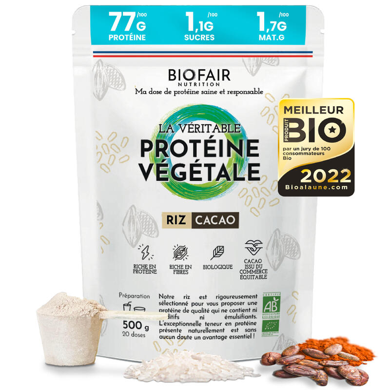 La véritable protéine végétale bio - Riz brun Cacao | 500g