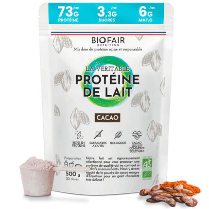 Protéine de lait bio Cacao | 500g