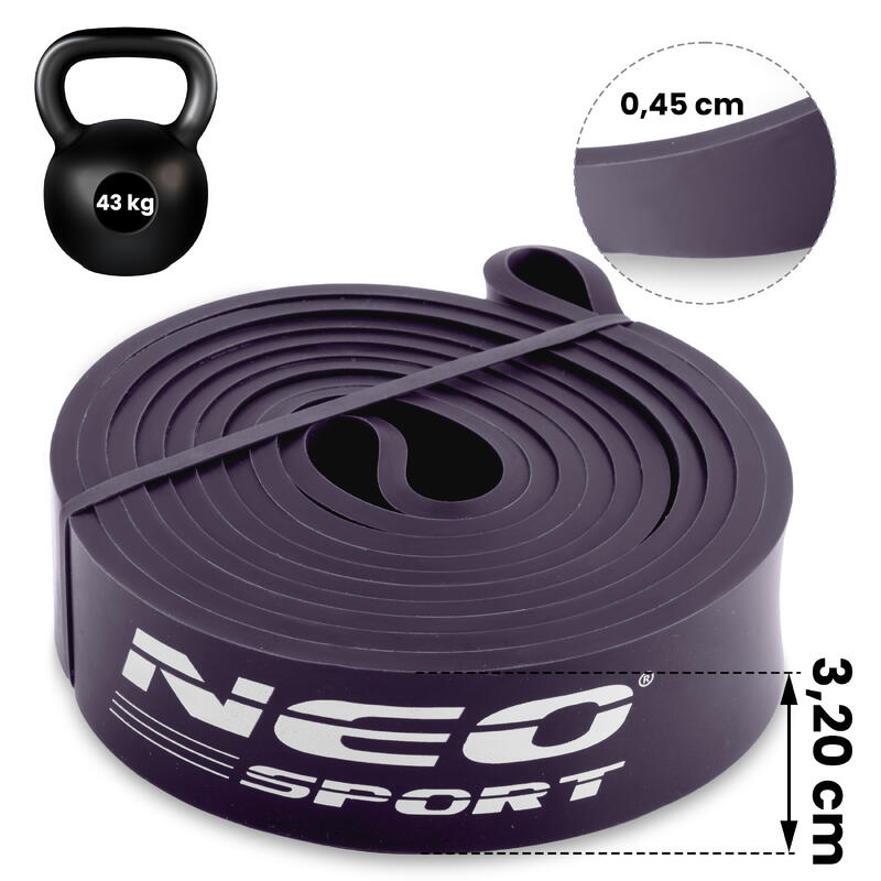Banda elástica para exercícios de puxar 208x3,2cm Neo-Sport