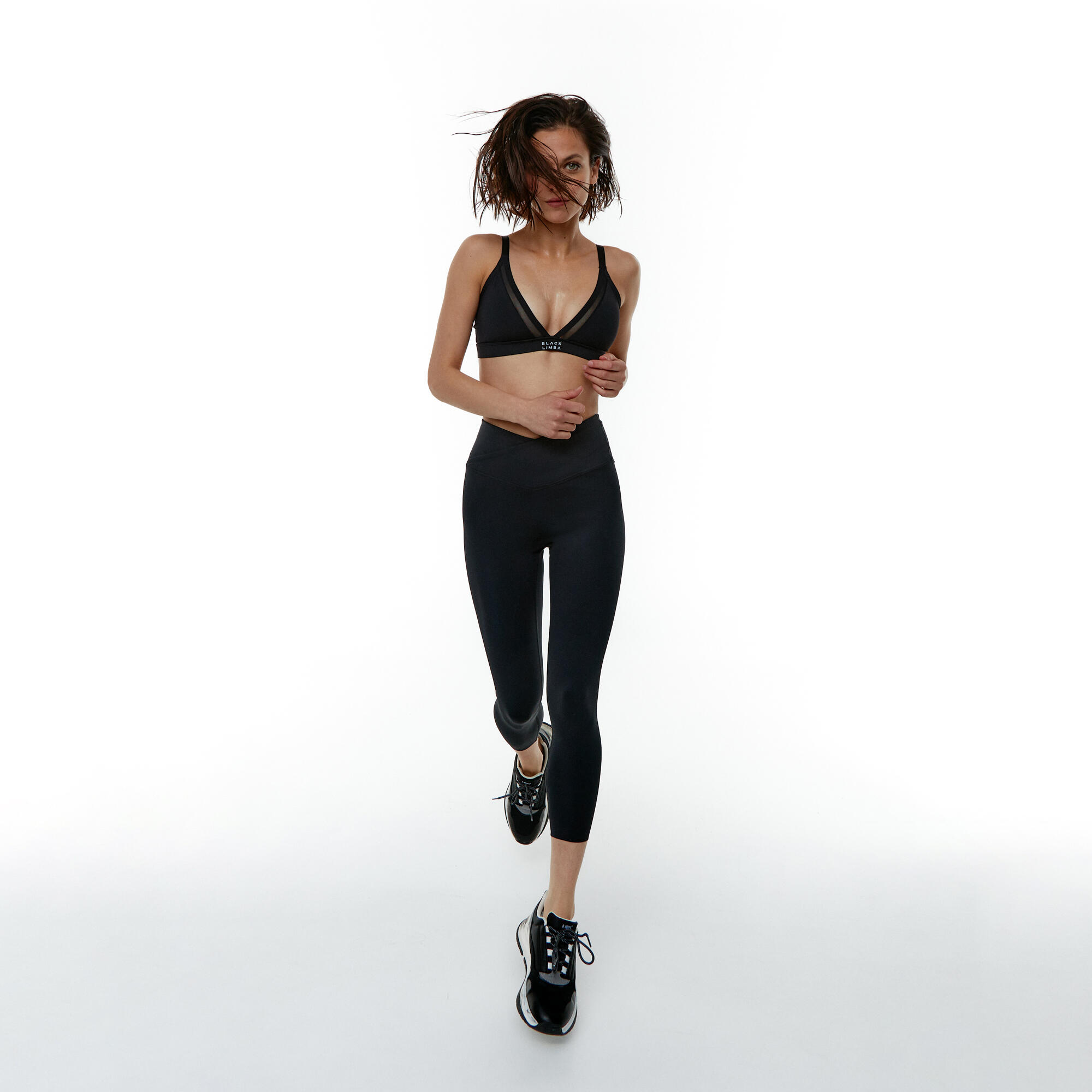 Leggings sportivi Capri Rocket Capri da donna Black Limba 3/7