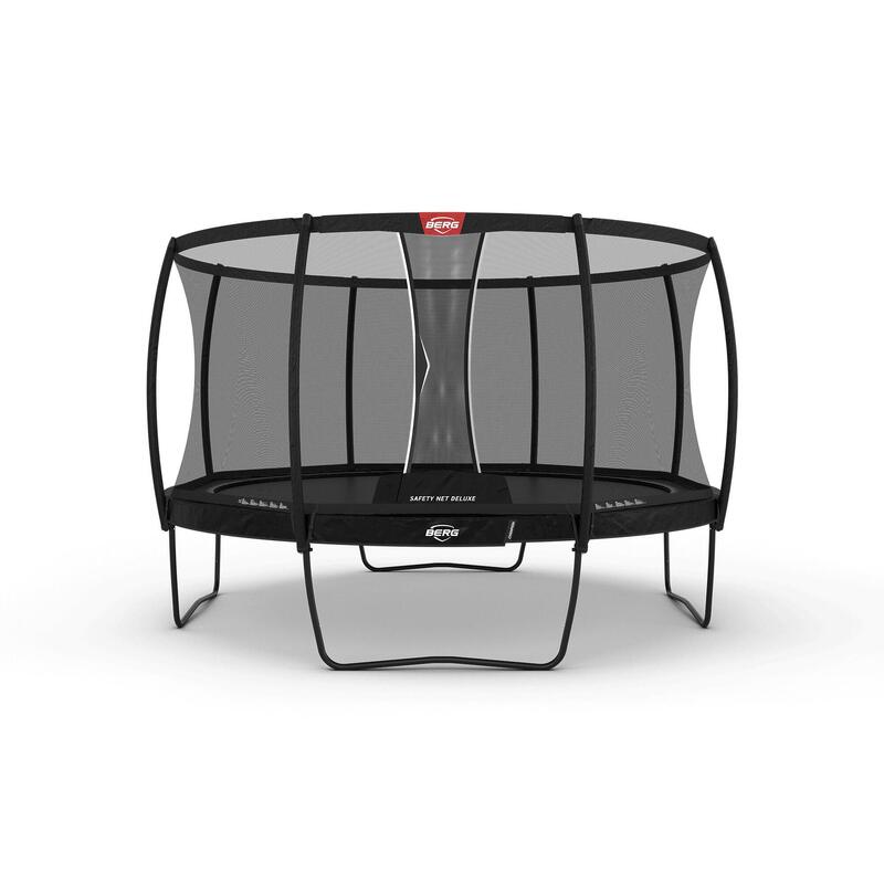 BERG Champion Regular Trampoline 430 Noir + Safety Net Deluxe