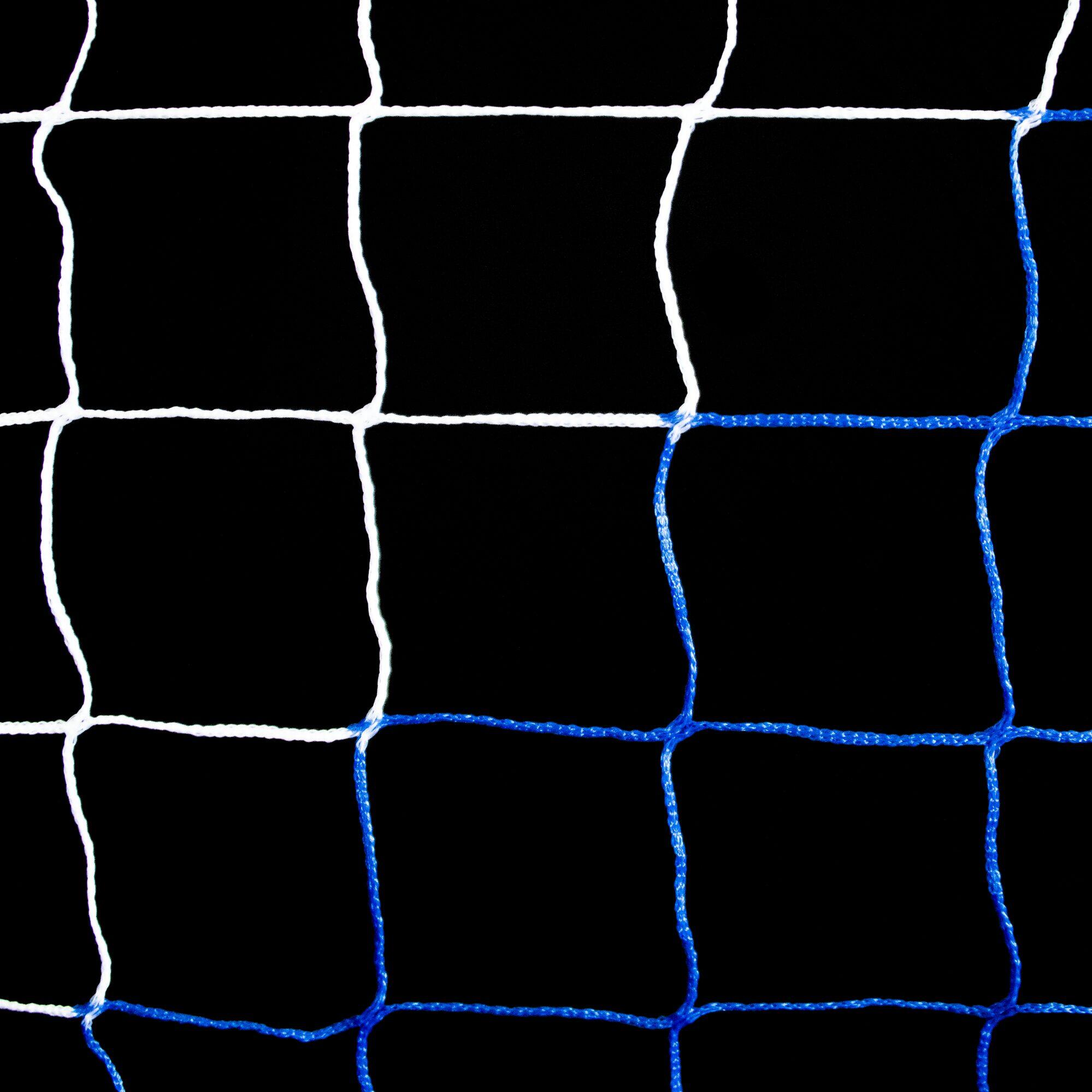 Fotbalová síť 6 x 2,1 m modrá/bílá - průměr: 3 mm 2/4