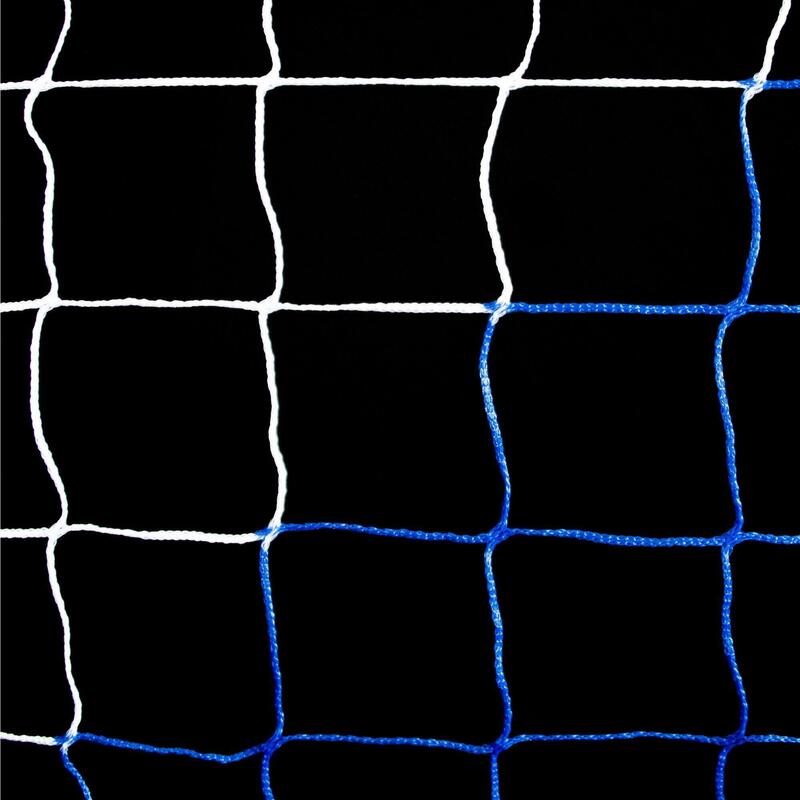 Voetbalnet 3x2x0,5x1,2m - blauw/wit