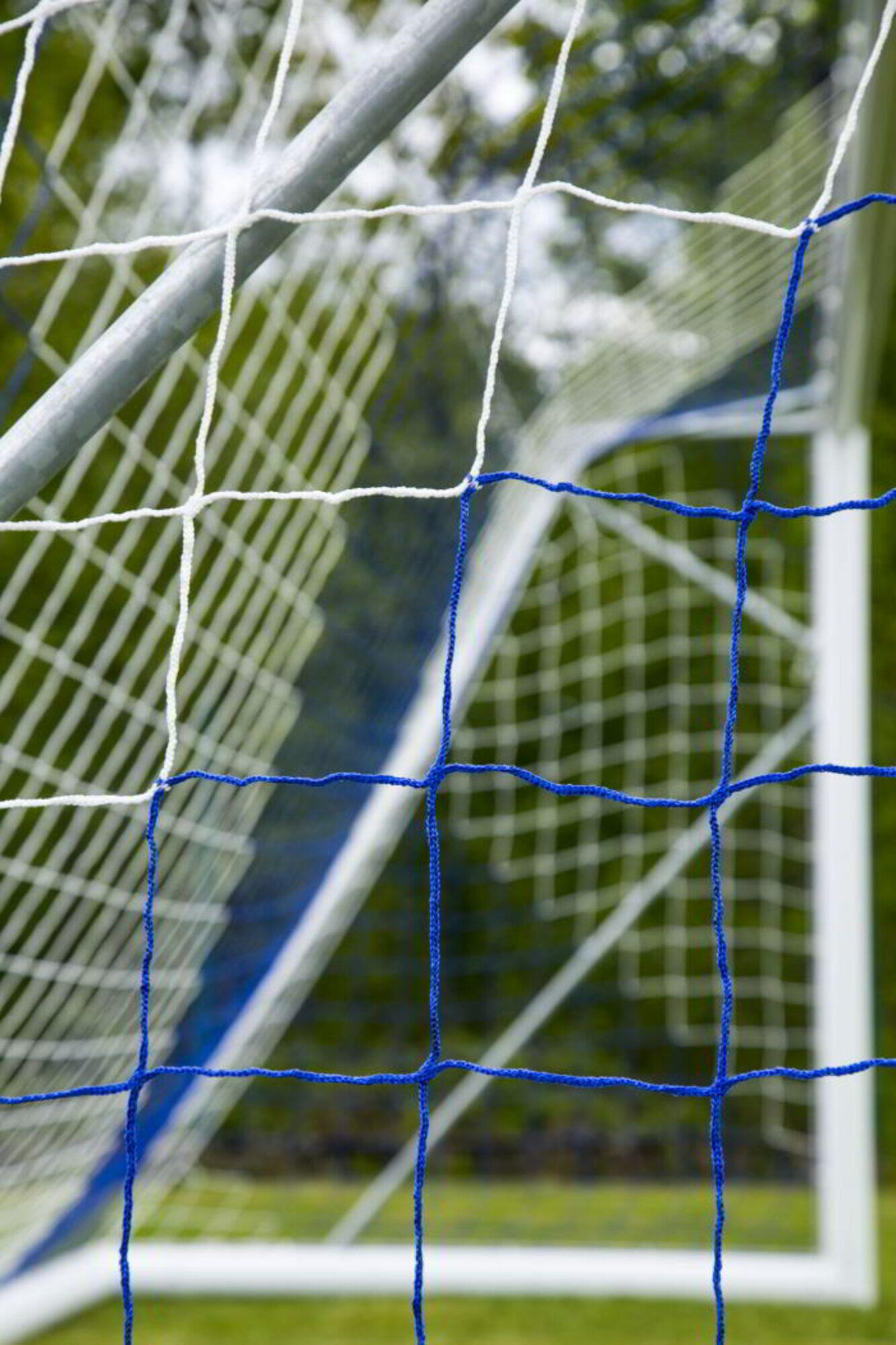 Filet de foot de 2 couleurs (7,32x2,44m) Blanc / Bleu 3/5
