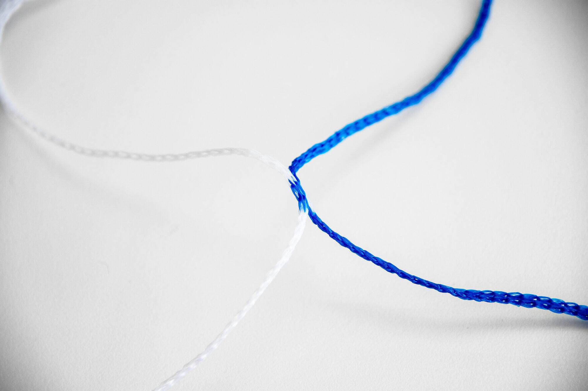 Fotbalová síť 6 x 2,1 m modrá/bílá - průměr: 3 mm 4/4