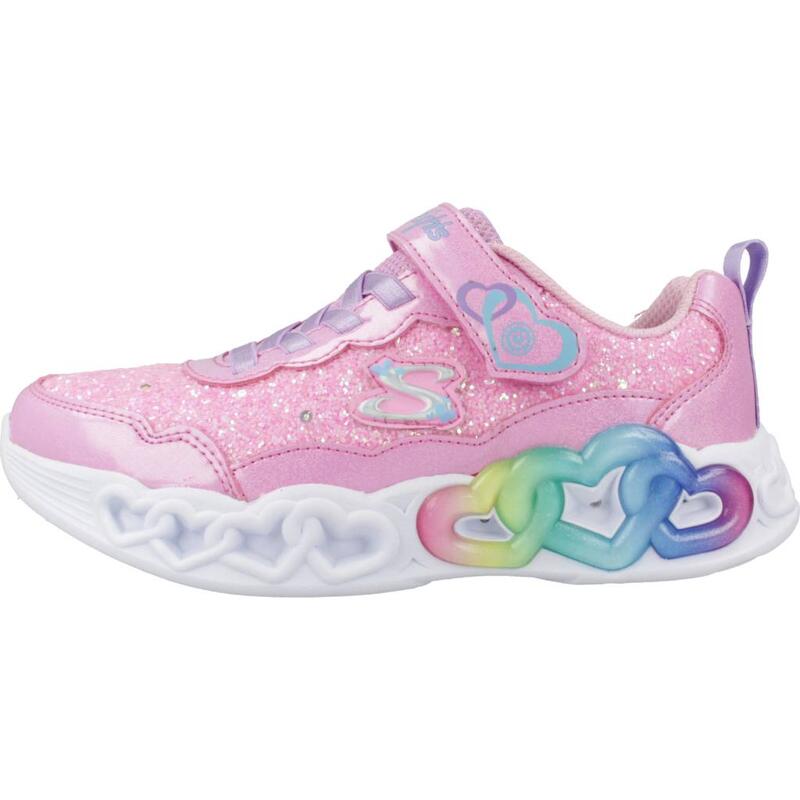 Zapatillas niña Skechers Infinite Heart Lights - Fre Rosa