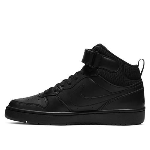 Scarpe ragazzo nike court borough mid (gs) - nero