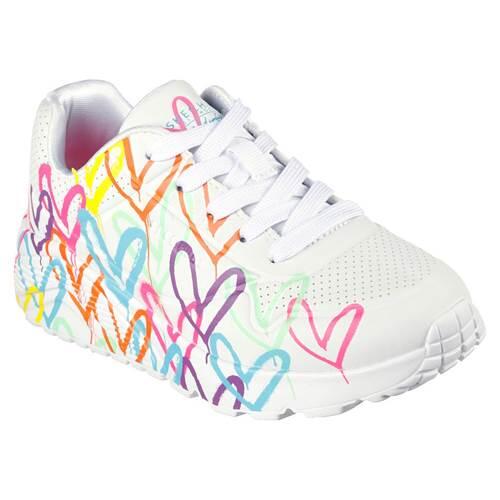 Zapatillas Deportivas Niños Skechers UNO LITE-LOVE Blanco