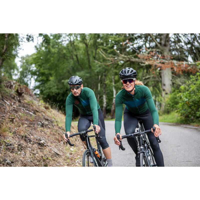 Maglia a manica lunga da ciclismo da donna Signature Verde