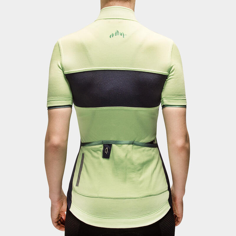 Maglia a manica corta da ciclismo da donna Signature Verde