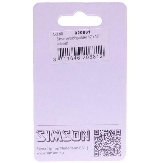 Simson Maglia di Connessione Anti-ruggine 1/2"x1/8". 4/4