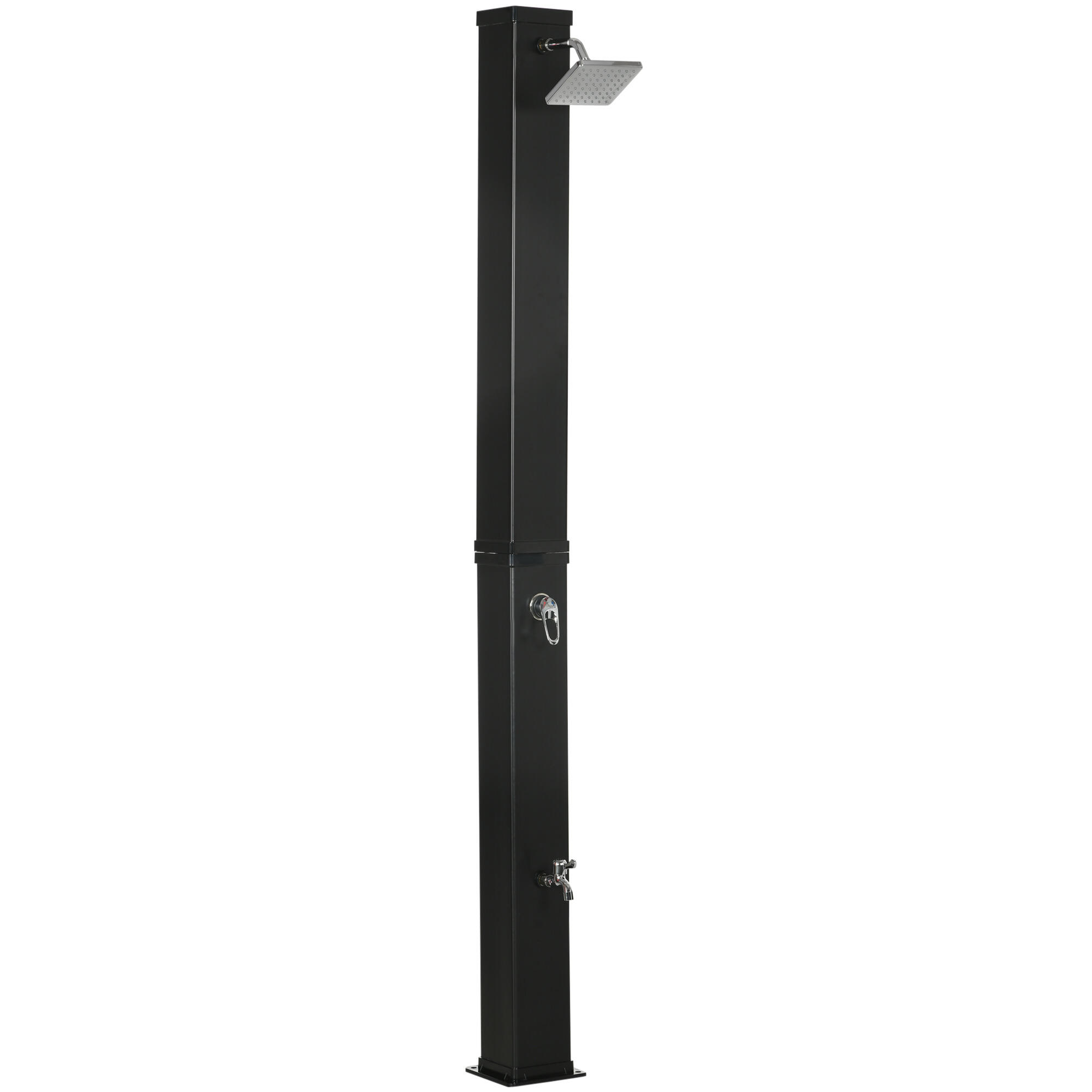 Duche solar exterior 19x20x217 cm preto outsunny