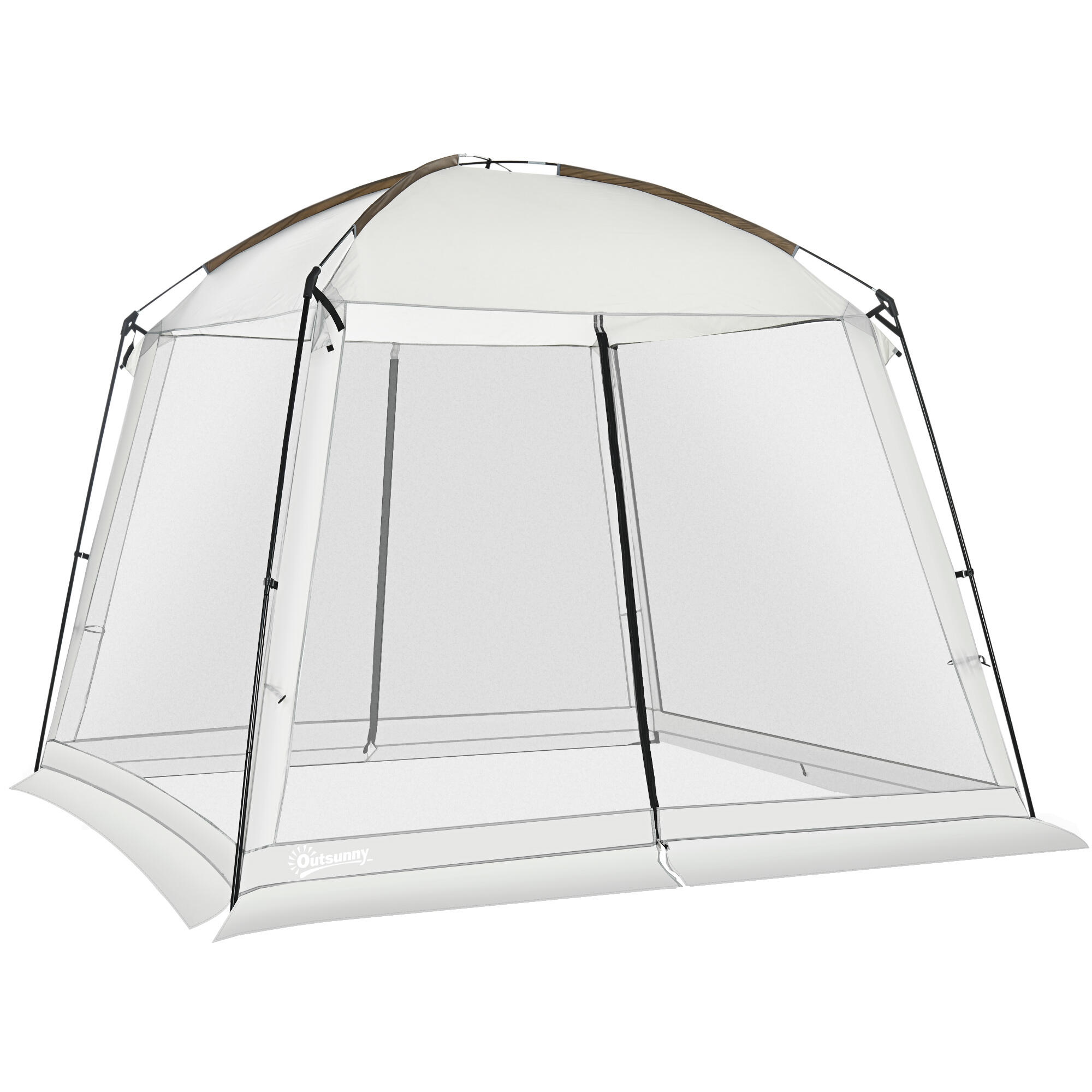 Carpa para eventos deportivospara 6-8 personas Outsunny 300x300x240 cm blanco 1/7