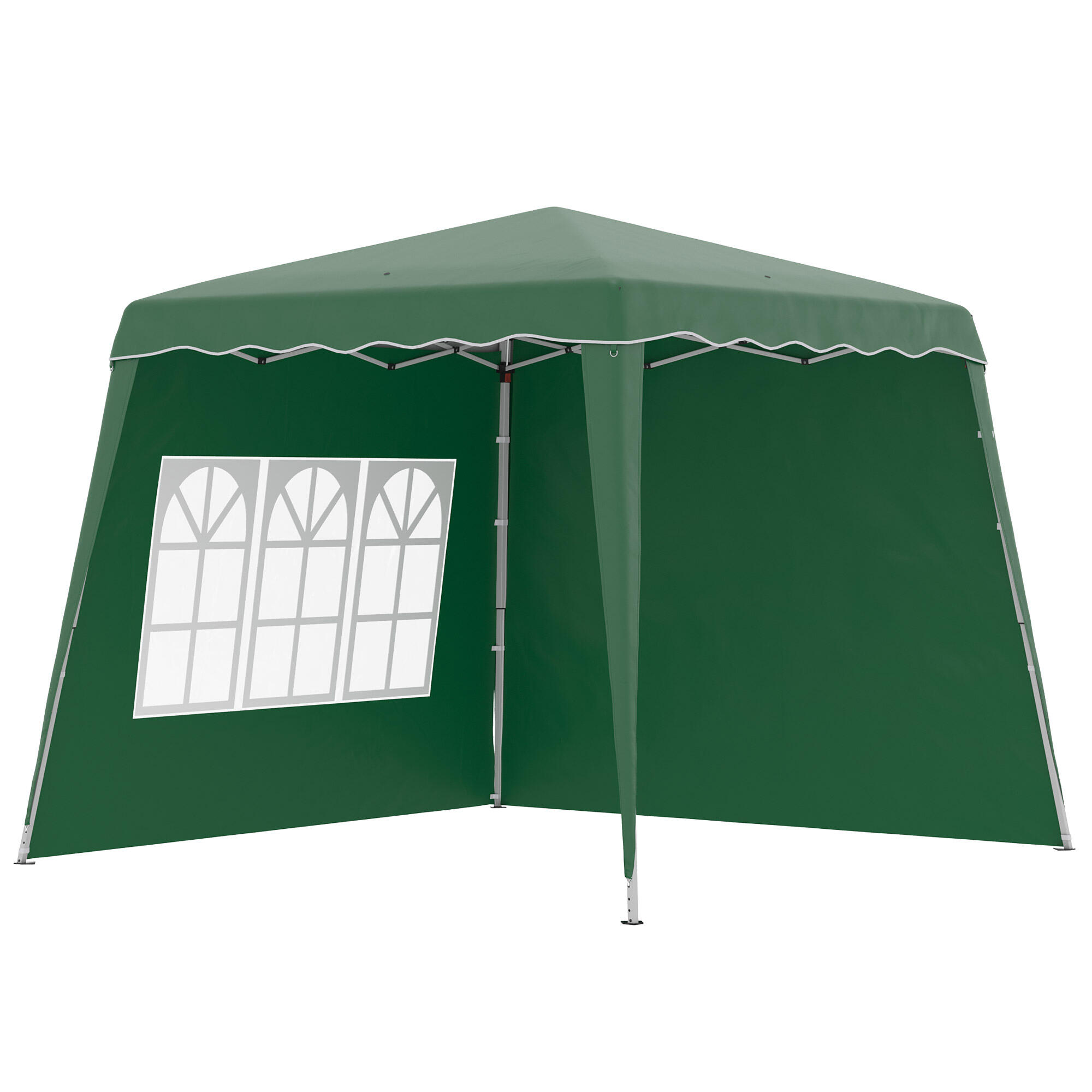 OUTSUNNY Tenda dobrável 240x240x250 cm verde Outsunny