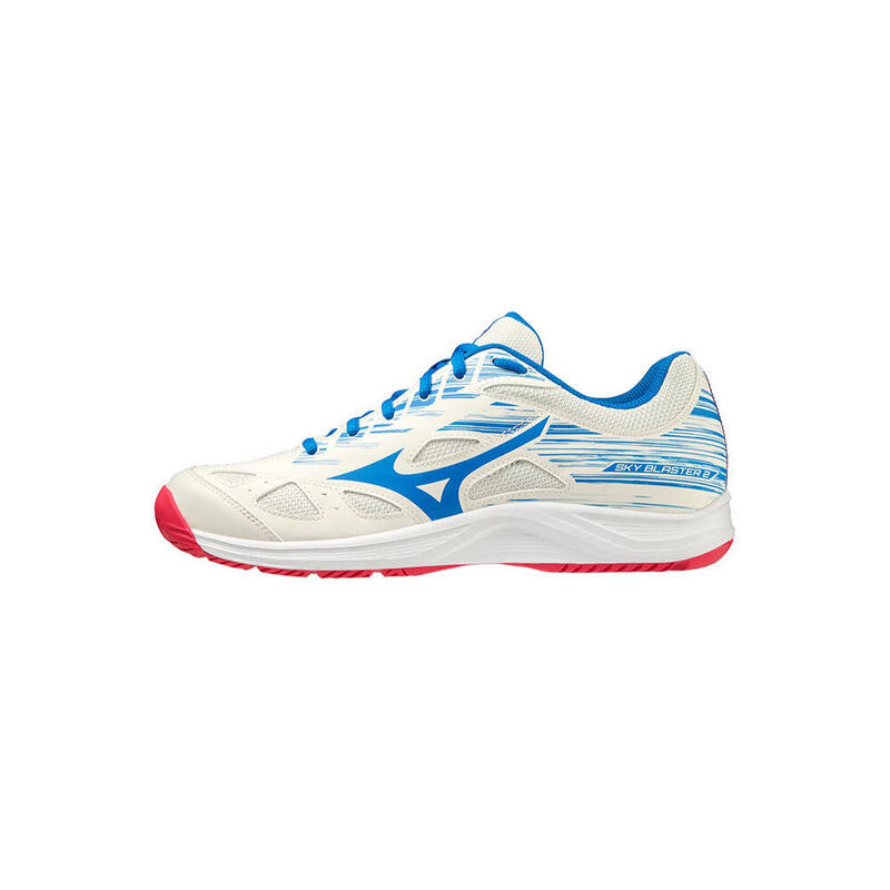 Sky Blaster 2 Women Badminton Shoes - White x Blue x Red