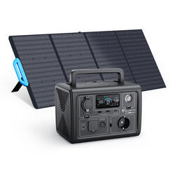 BLUETTI Generador Solar EB3A+PV200 Batería LiFePO4 268Wh/600W para Acampar