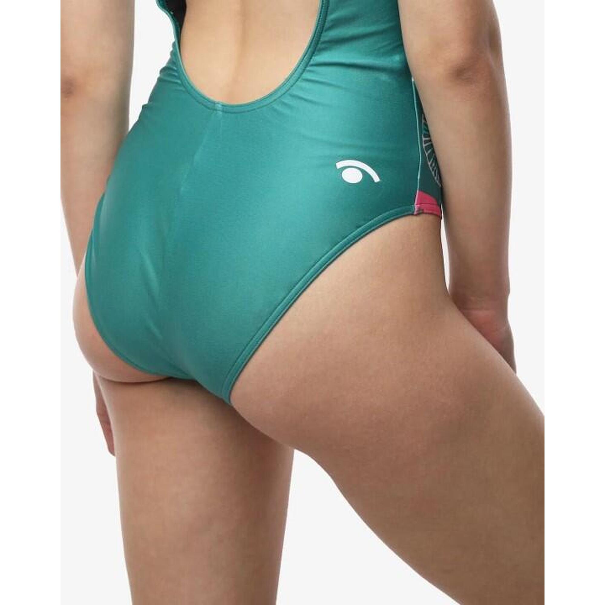 SAVE THE OCEAN 女士連身泳衣 - 綠色