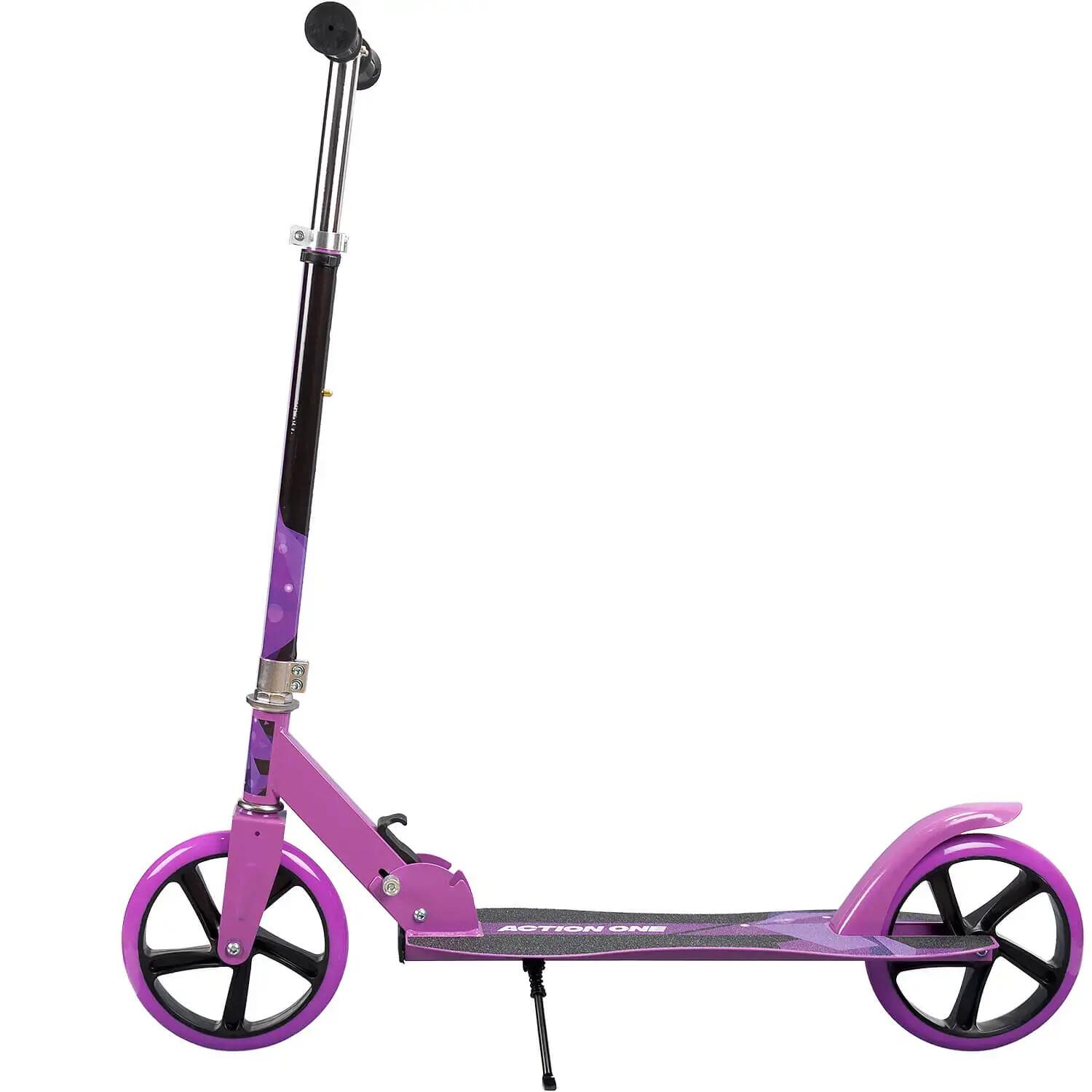 Nitro Purple összecsukható roller kitámasztóval, 200 mm-es kerekek, lila 3/7