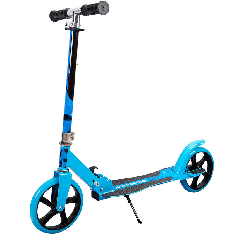 Nitro Blue összecsukható roller kitámasztóval, 200 mm-es kerekek, kék