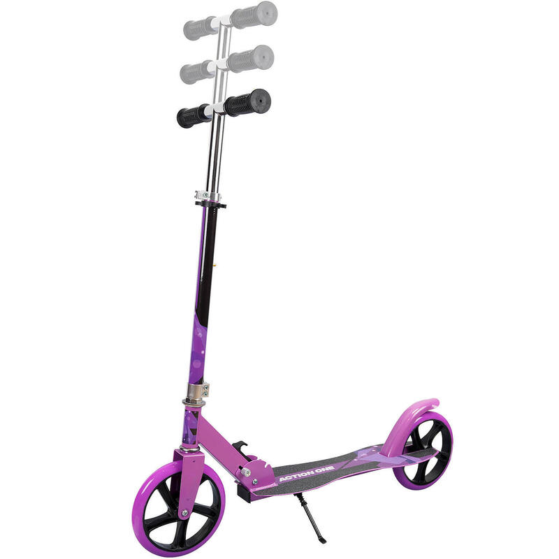 Nitro Purple összecsukható roller kitámasztóval, 200 mm-es kerekek, lila