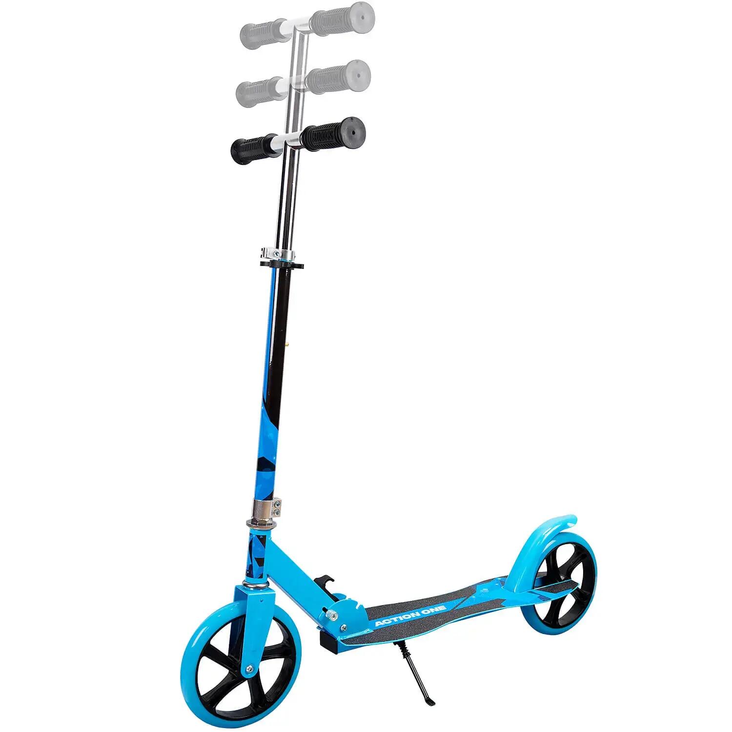 Nitro Blue összecsukható roller kitámasztóval, 200 mm-es kerekek, kék 2/7