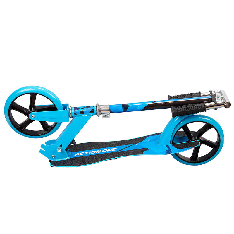 Nitro Blue összecsukható roller kitámasztóval, 200 mm-es kerekek, kék