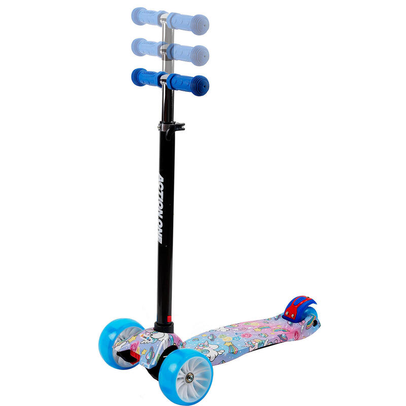 Rider Sweet Dreams Unicorns roller, fényes és széles kerekekkel, kék