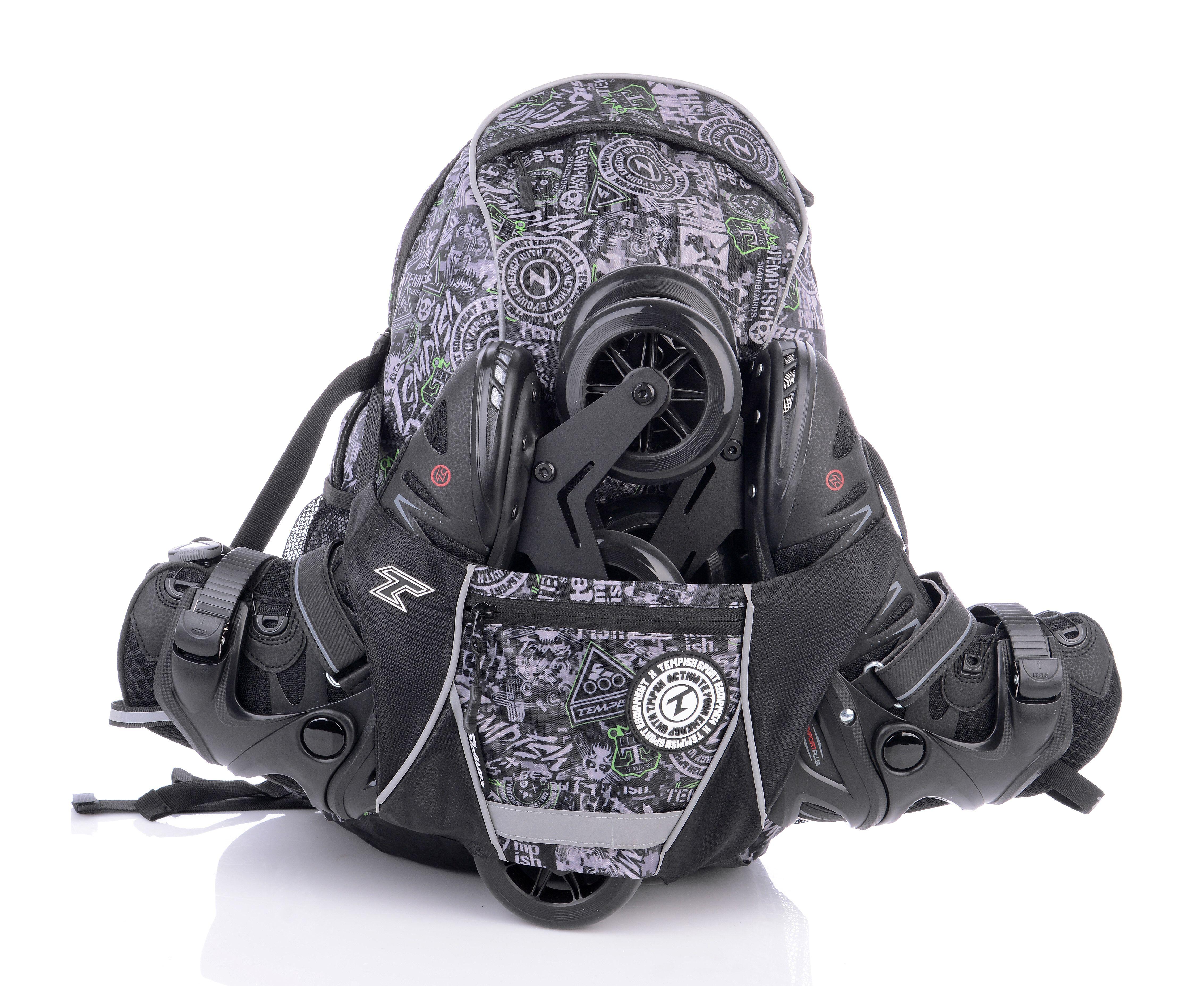 Спортивный рюкзак для переноски роликов Tempish Dixi New, 27 L, Чёрный / 27 L, Красный — фото 5