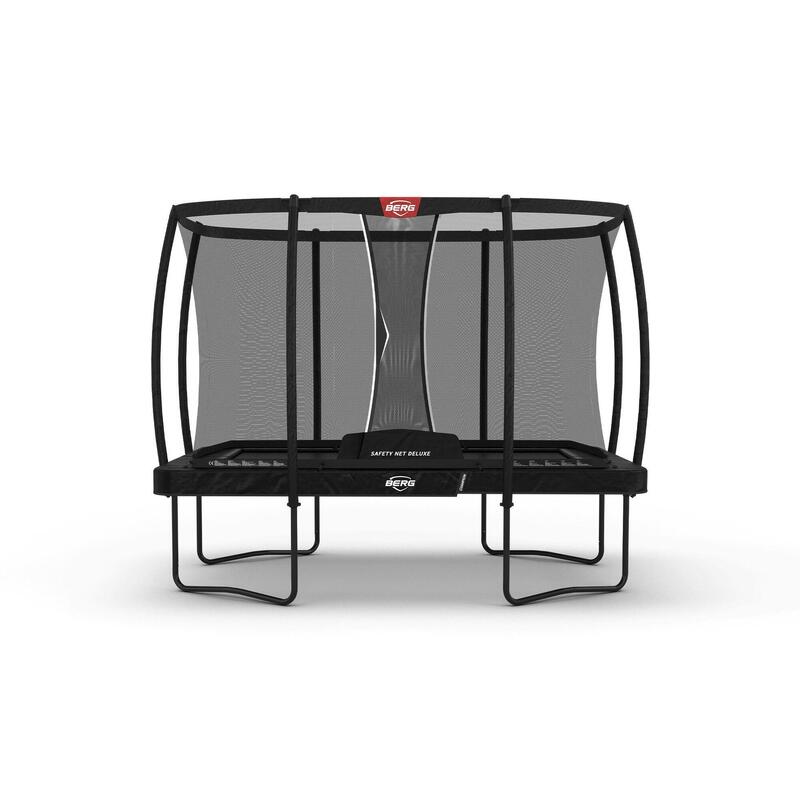 BERG Ultim Champion Trampoline Regular 330 Negro + Red de Seguridad Deluxe