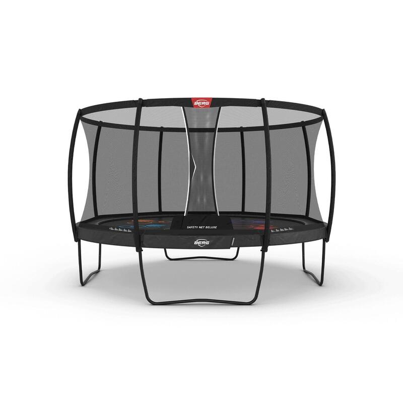 BERG Champion Regular Trampoline 430 Gris Levels + Safety Net Deluxe