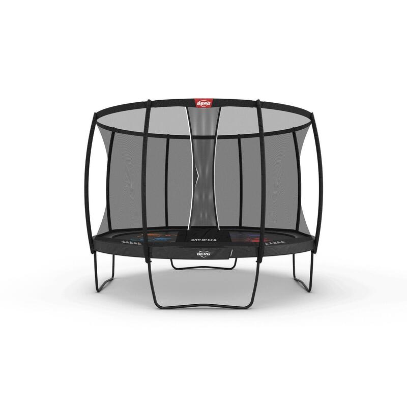 BERG Champion Regular Trampoline 430 Grau Levels + Safety Net Deluxe XL