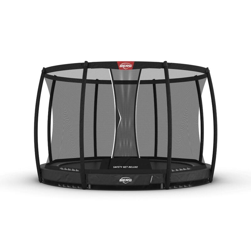 BERG Champion InGround Trampoline 330 Grau + Sicherheitsnetz Deluxe