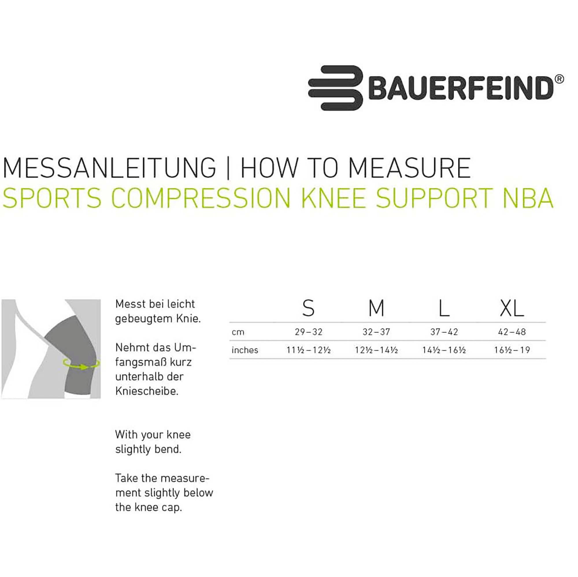 Accessorio Sportivo Bauerfeind Sports Compression Knee Support,Nba Adulto 3/5