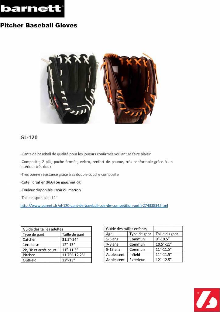  RH GL-120 competition leather baseball glove 5/5
