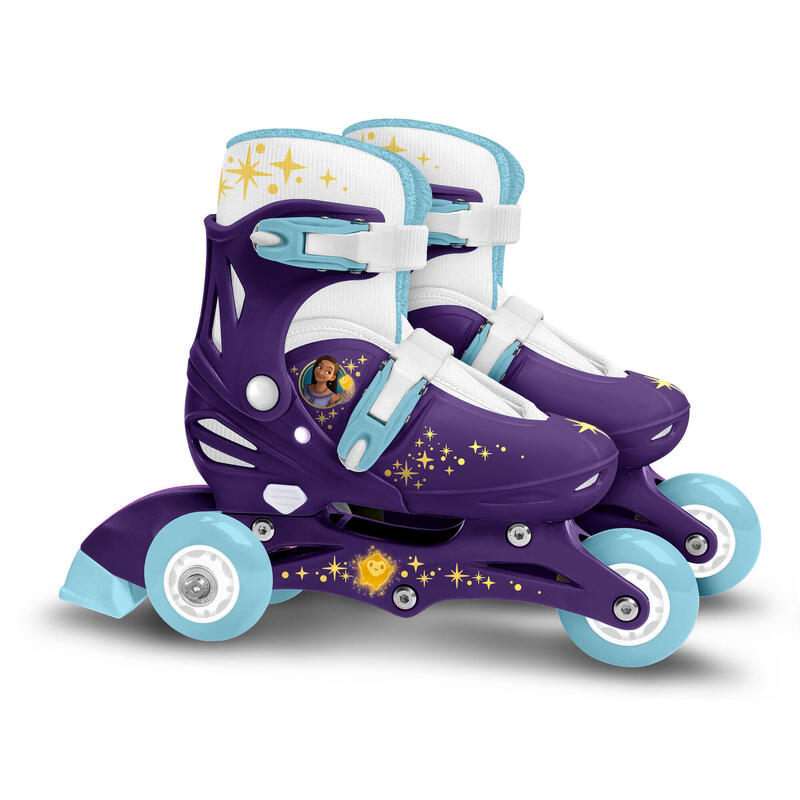 Disney Wish 2 in 1 Tri& Inline Skates Semi-softboot Paars maat 27-30