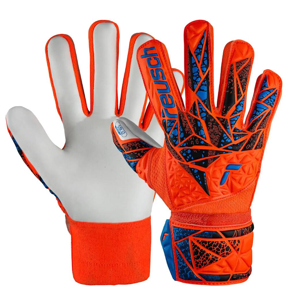 Reusch Attrakt Starter Solid Finger Support Junior Goalkeeper Gloves