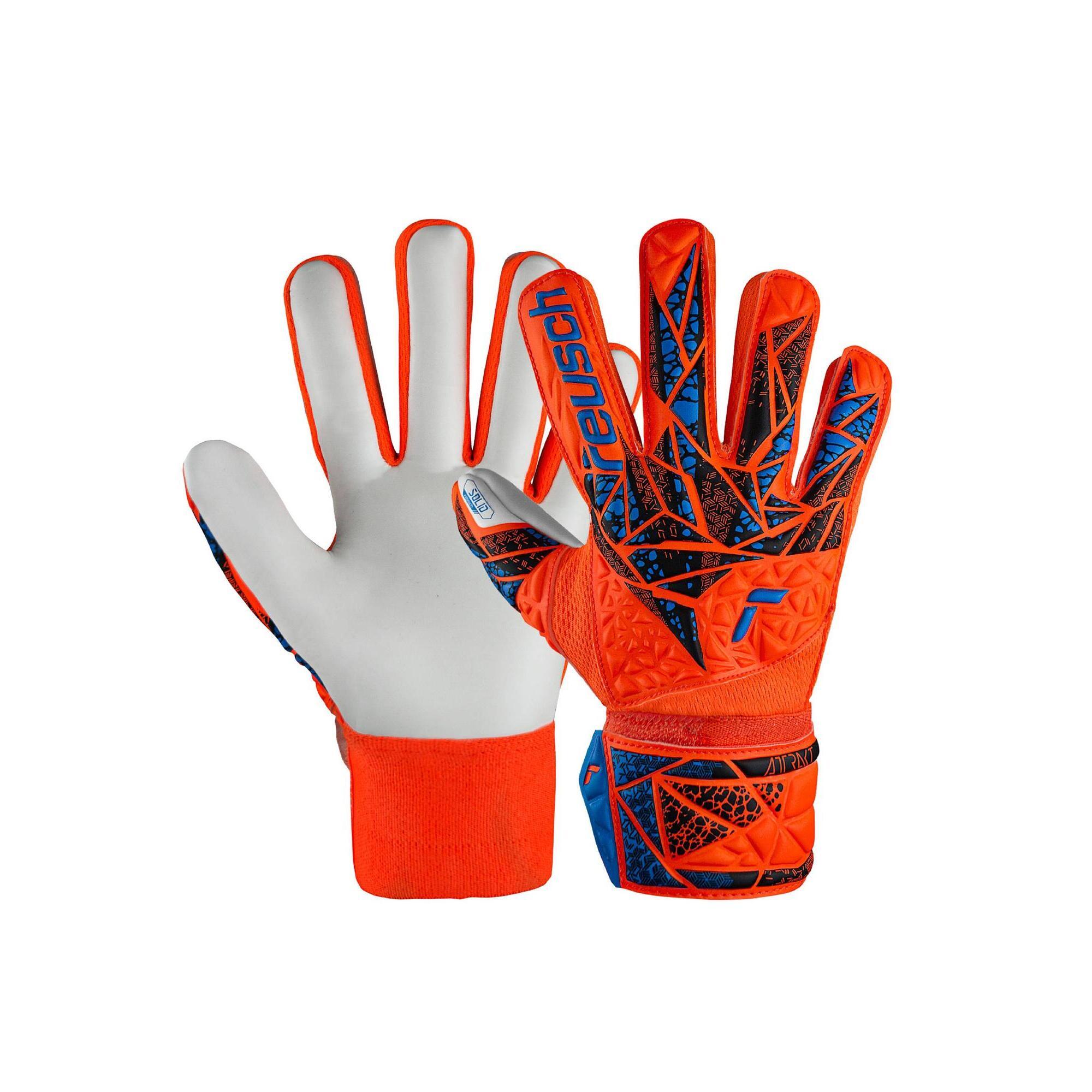 Reusch - Reusch Gants De Gardien De But Attrakt Starter Solid Finger Support Junior - Gants De Gardien - Bleu|orange - 6 - Decathlon